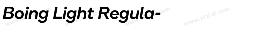 Boing Light Regula字体转换